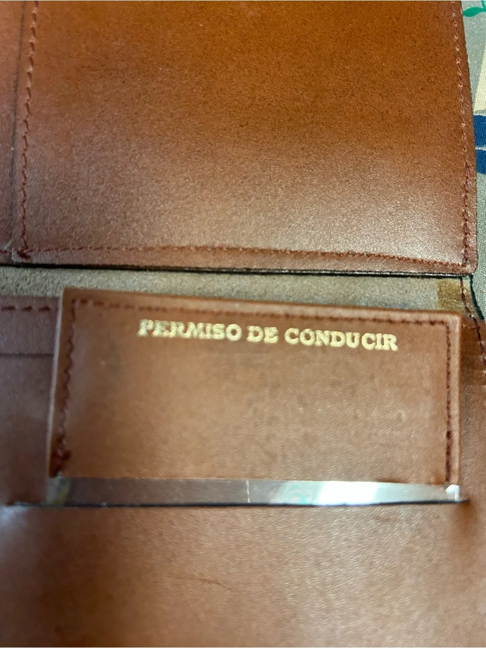 Brown Leather Travel Document Wallet